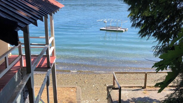 Property grounds - Waterfront Cottage on Hood Canal - rustic character-building 1-bed in Belfair (Belfair)