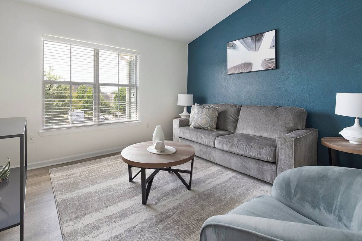 Apartment (1 Bedroom) | Living area | 50-inch Smart TV with digital channels