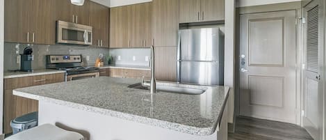 公寓 (1 Bedroom) | 私人厨房 | 冰箱、茶具/咖啡用具