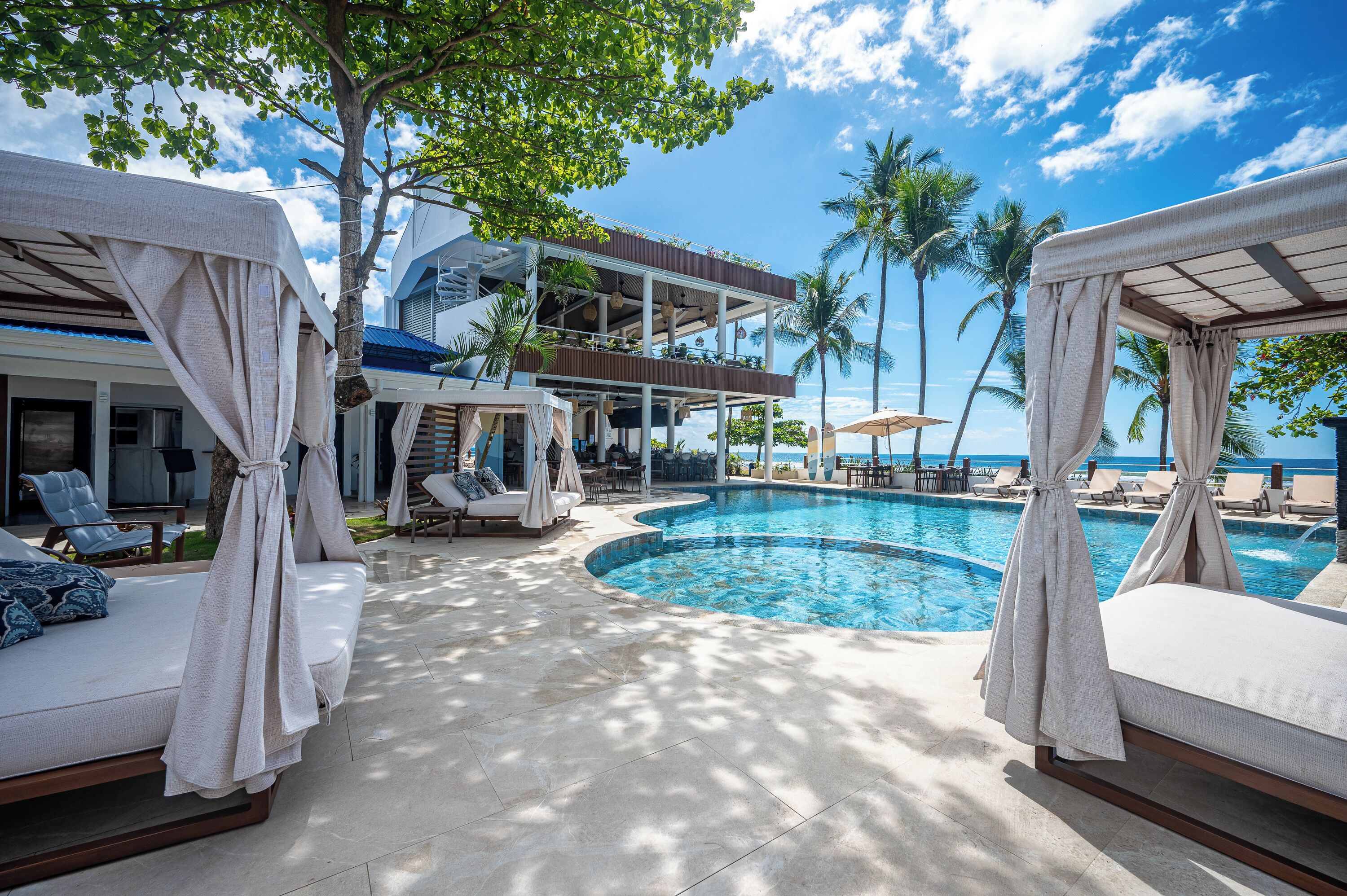 Outdoor pool, open 8:00 AM to 11:00 PM, free cabanas, pool umbrellas