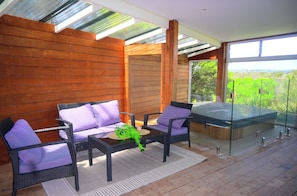 Terrace/patio - Moonah Links Golf Course | Peninsula Retreat - Sleeps 14+ (Fingal)