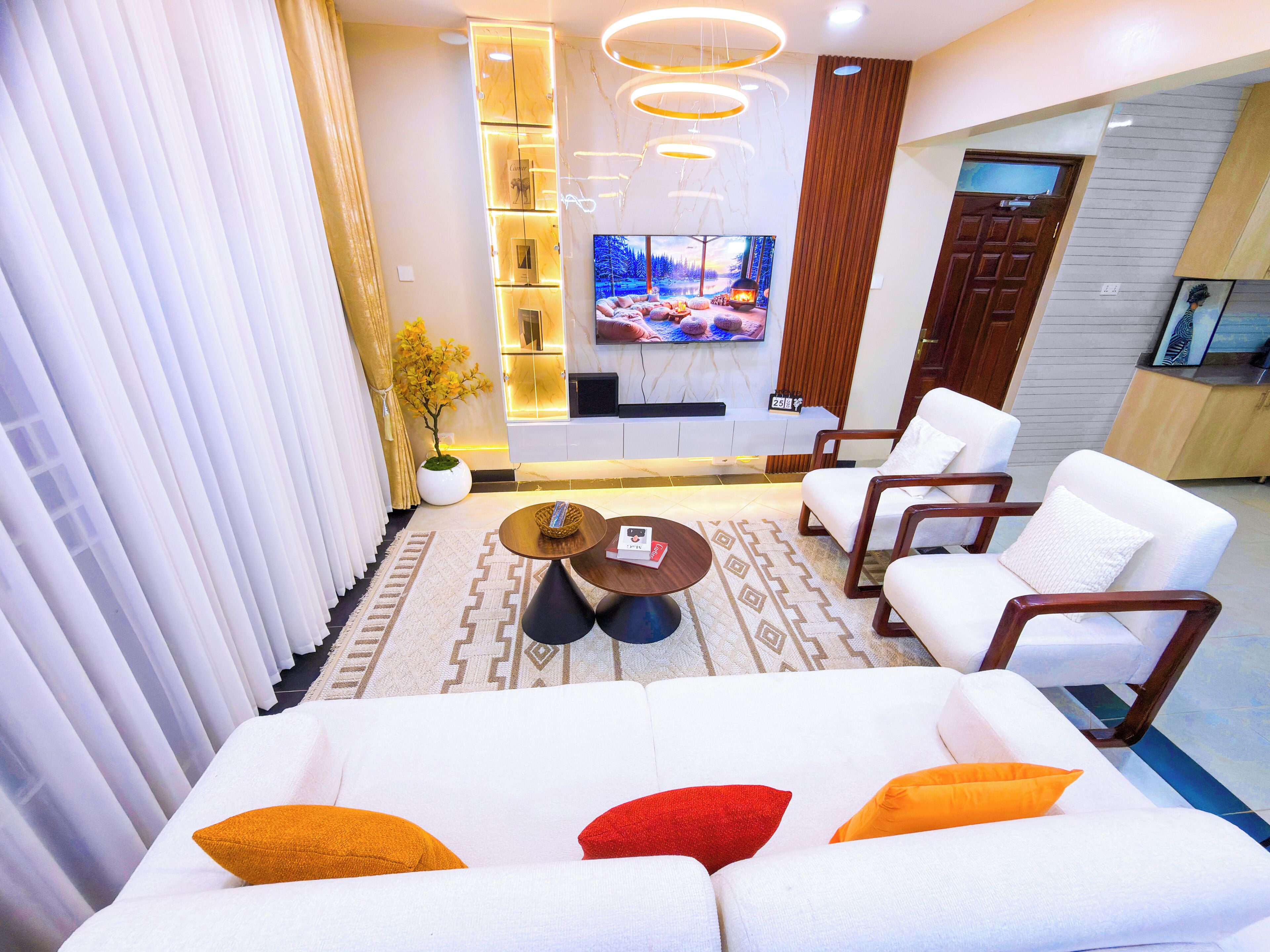 家庭公寓, 阳台, 城市景观 | 起居区