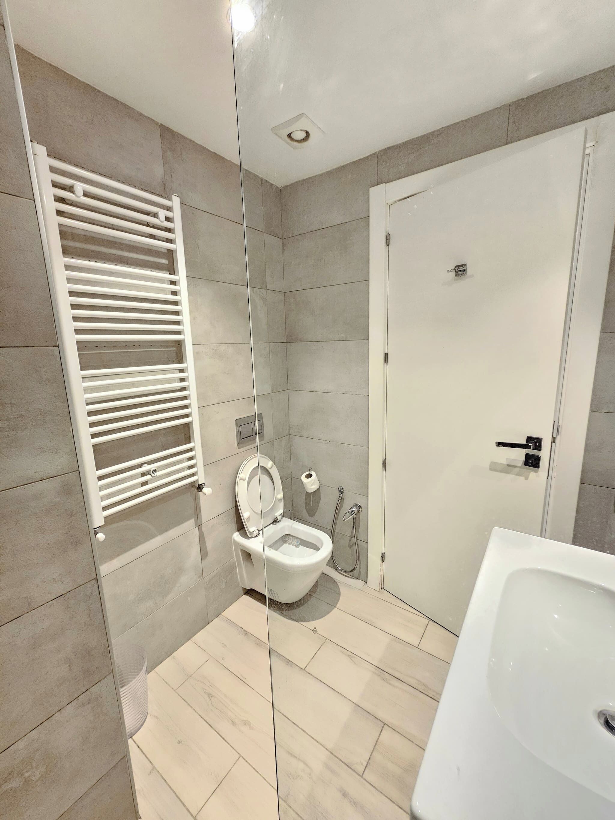 Shower, hair dryer
