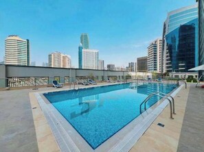 Pool - Free housekeeping visits during your stay - StayShort - Beautiful 1 Bed Apartment in Business Bay that Sleeps 4! (Business Bay)