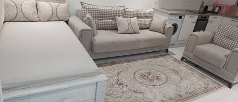 Apartemen Deluks, balkon, pemandangan kebun | Area keluarga