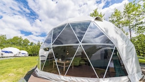 Tent, Patio, Mountain View | Outdoor dining - Gramping Stay Tomamu (Shimukappu)