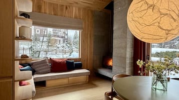 Télévision, cheminée