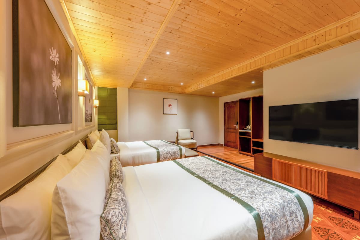 Family Double Room | Desk, laptop workspace, iron/ironing board, free WiFi