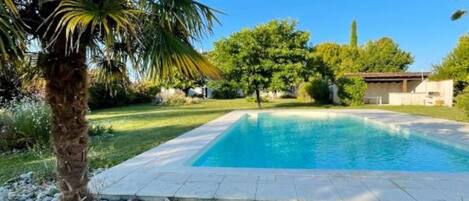 Outdoor pool, a heated pool