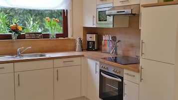 Réfrigérateur, micro-ondes, plaque de cuisson, lave-vaisselle