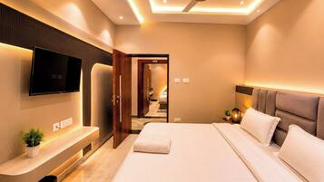 Quarto luxo | Cortinas blackout, Wi-Fi de cortesia