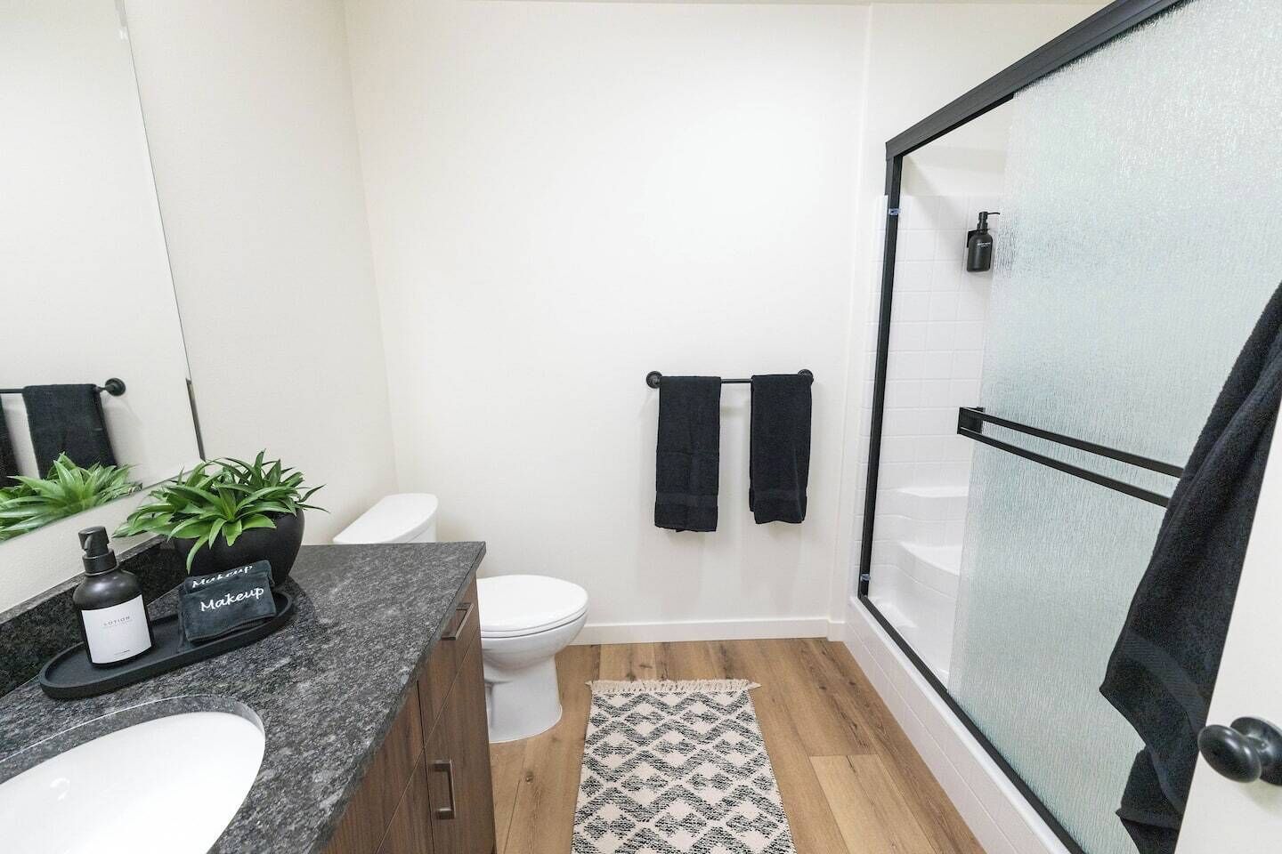 Hair dryer, towels
