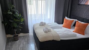 Iron/ironing board, WiFi, bed sheets