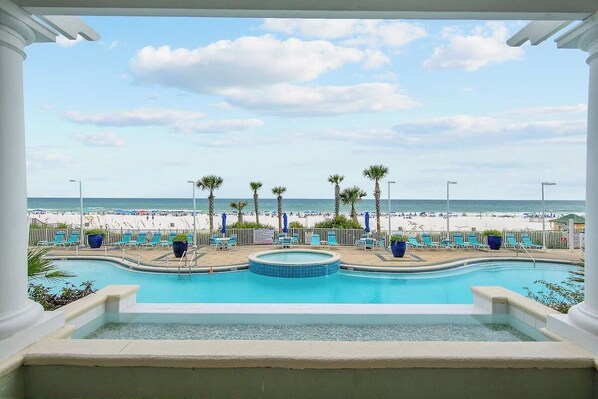 A heated pool - Oceanfront Boardwalk Beach Resort Escape | Pools, Hot Tubs & Prime Location (Panama City Beach)