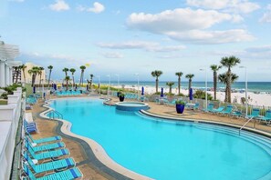 A heated pool - Oceanfront Boardwalk Beach Resort Escape | Pools, Hot Tubs & Prime Location (Panama City Beach)
