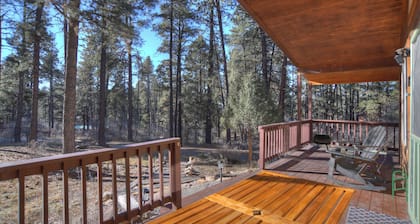 New Listing! Forest Lake Hideout | Private Cabin Surrounded by Pines | Deck
