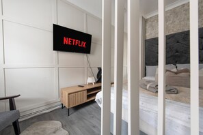 1 soverom, strykejern/-brett, wi-fi (inkludert) og sengetøy