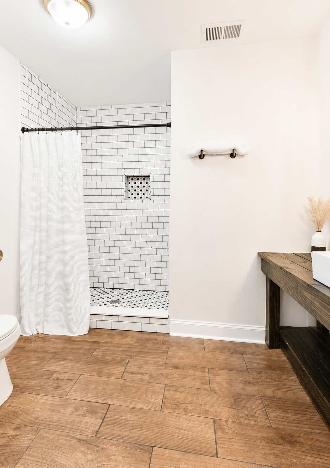 Een douche, een haardroger
