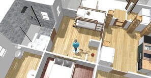 Floor plan - 5-bedroom forest Home under serene 300 year old live Oaks (Kiln)