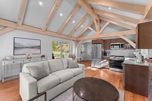 Una televisión, una chimenea