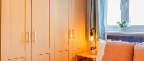 Desk, iron/ironing board, travel crib, WiFi