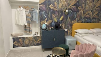 Habitación de diseño doble, 1 cama de matrimonio | Decoración individual y mobiliario individual