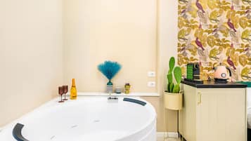 Romantisk dobbeltrom, privat bad | Privat boblebad