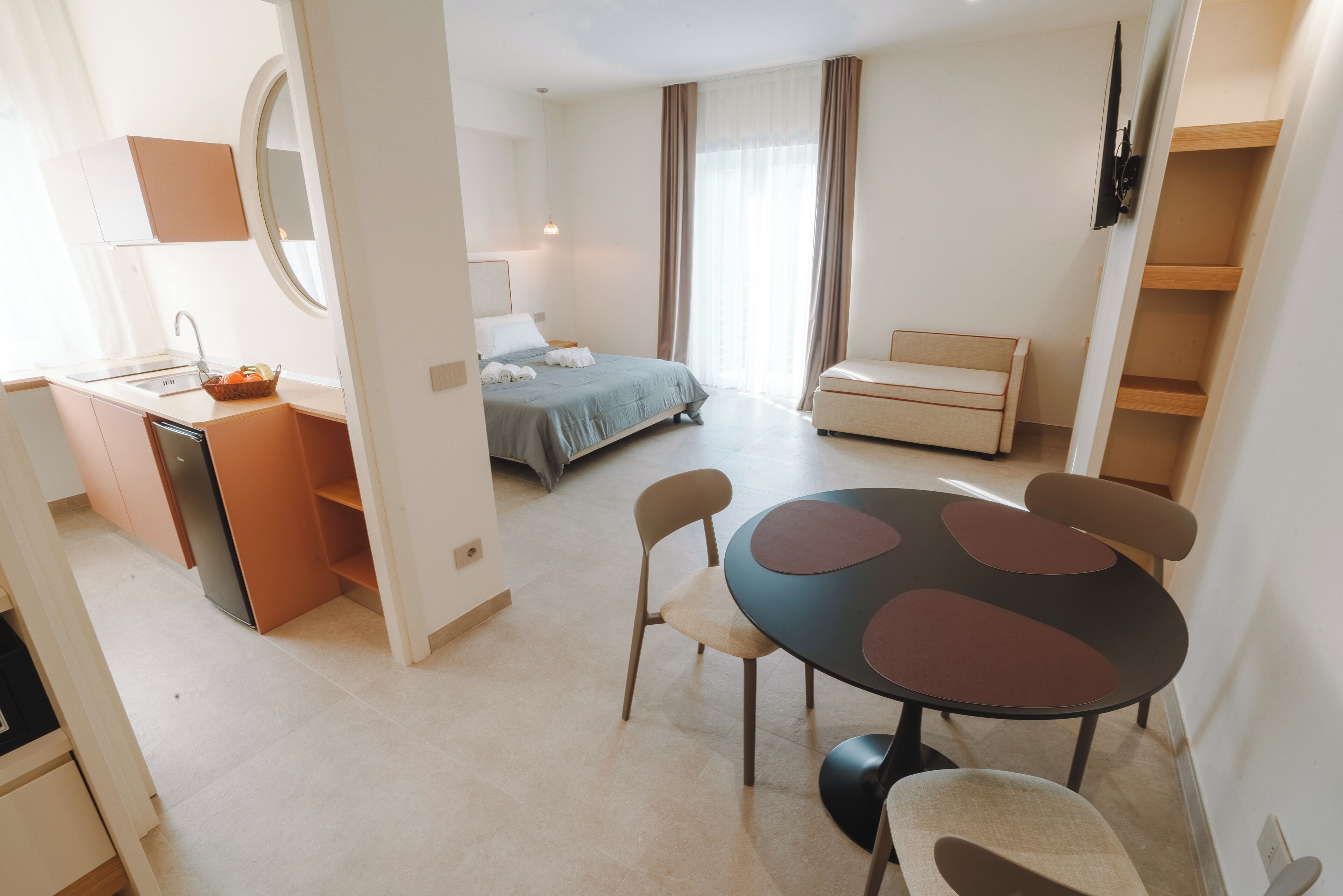 Deluxe Triple Room, Balcony, Sea View | Desk, laptop workspace, free WiFi