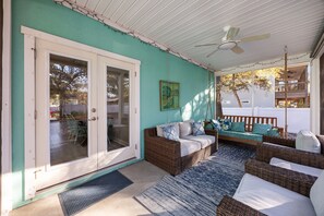 Terrace/patio - Oak Island Ranch with Firepit and Hot Tub (Oak Island)