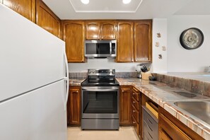 Microwave, oven, stovetop, dishwasher