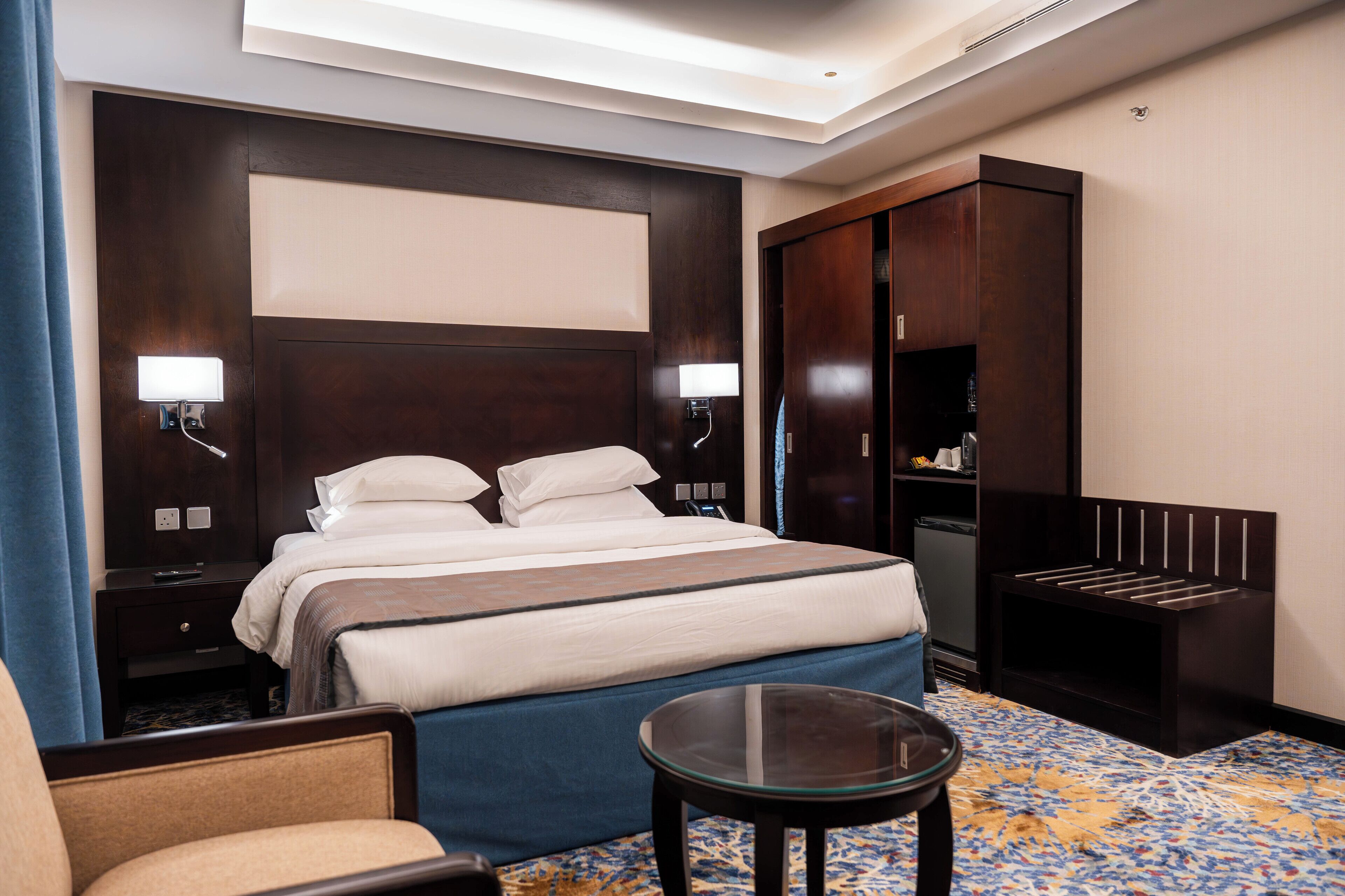 In-room safe, desk, laptop workspace, iron/ironing board