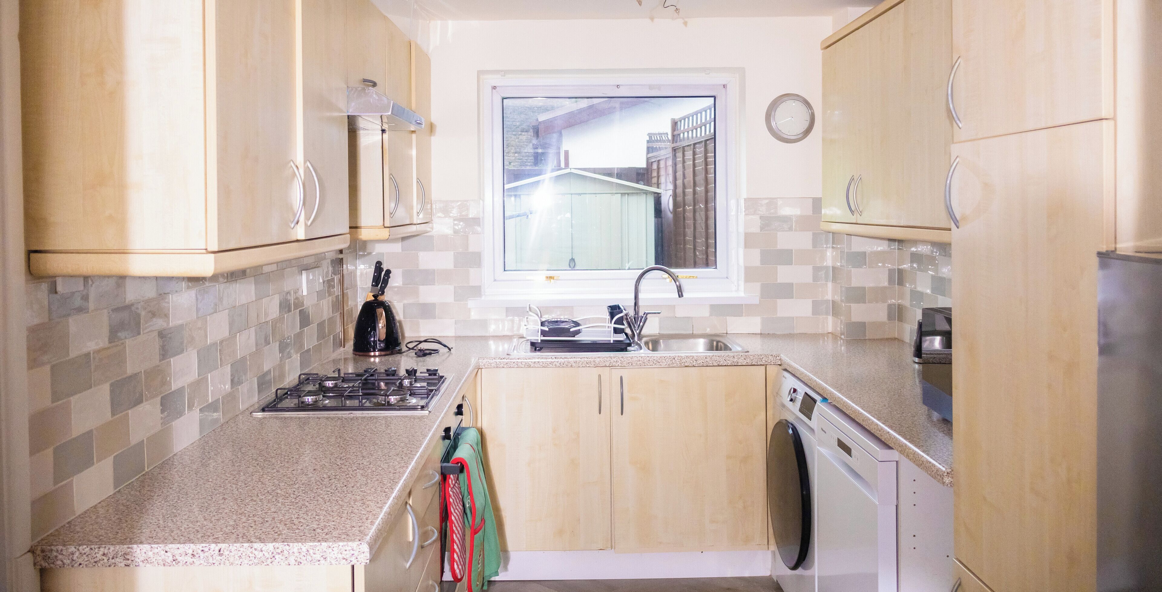 Microwave, oven, stovetop, dishwasher