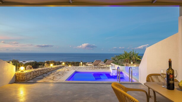 Pool - Your Private Paradise with 2 Pools & Sea Views (Rethymno)