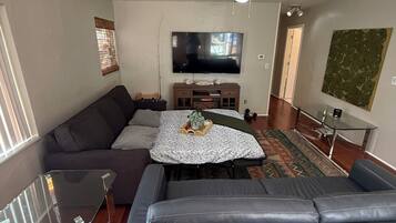 Een smart-tv en een open haard