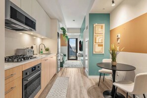 Fridge, microwave, oven, stovetop - Healing Era| Downtown Living | Iconic Views (Calgary)