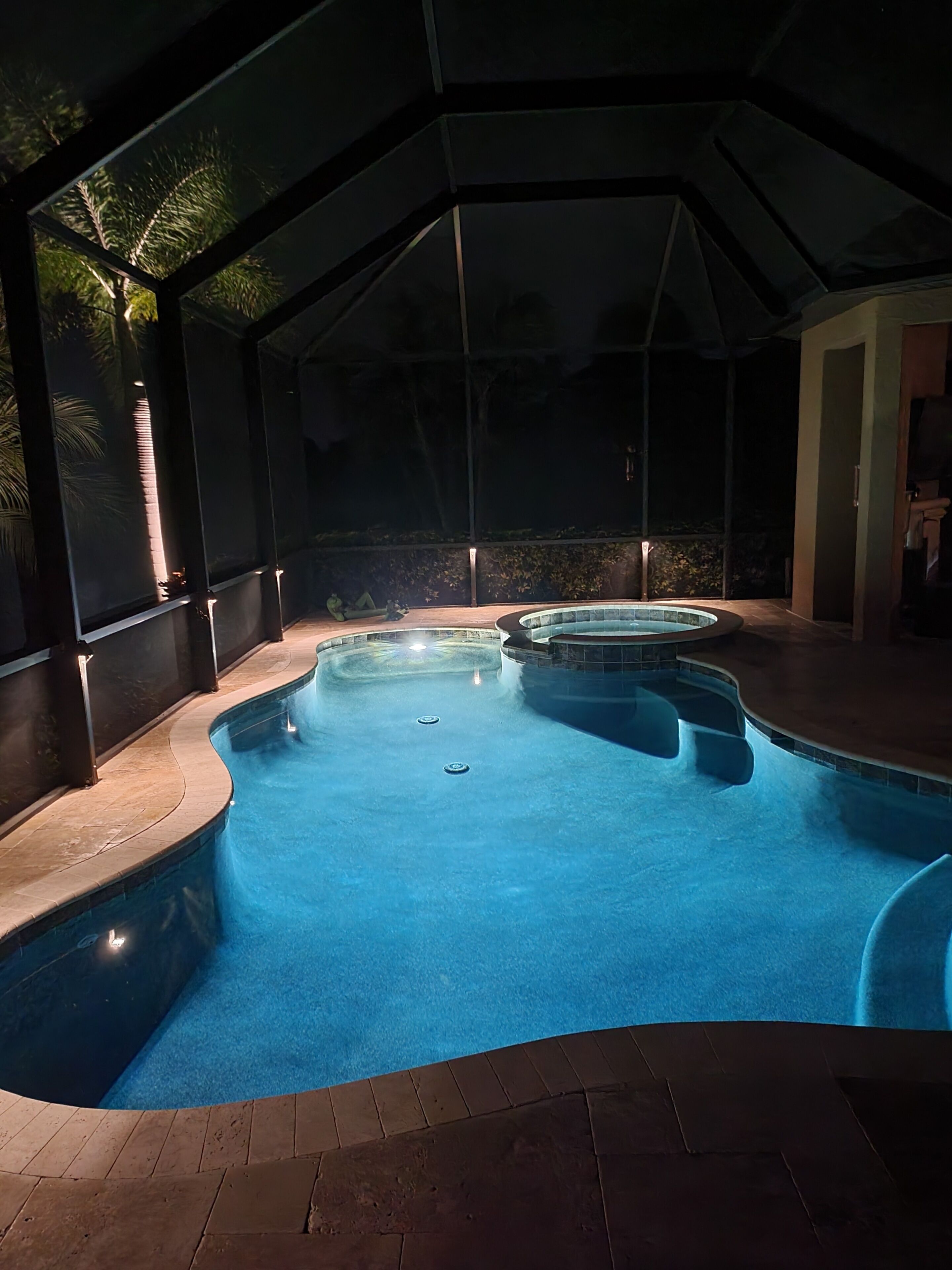 Piscine extérieure, piscine chauffée