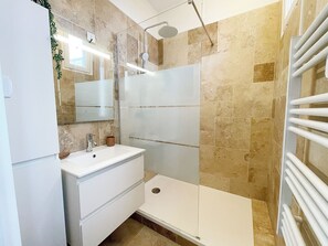 Shower, hair dryer, towels, toilet paper - Le Central: 6 travelers in the city center with Wi-Fi (Reims)