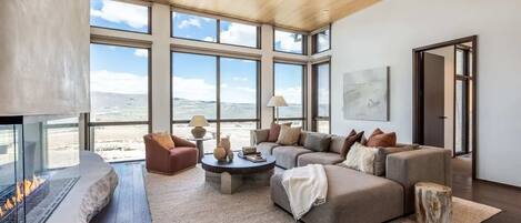 Televisión, chimenea