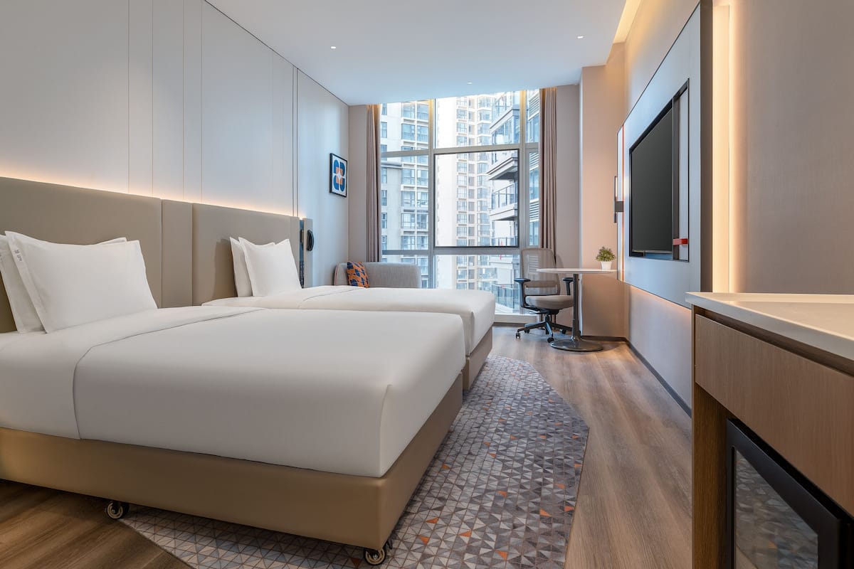 Standard Room, 2 Double Beds | Down duvets, desk, blackout curtains, soundproofing