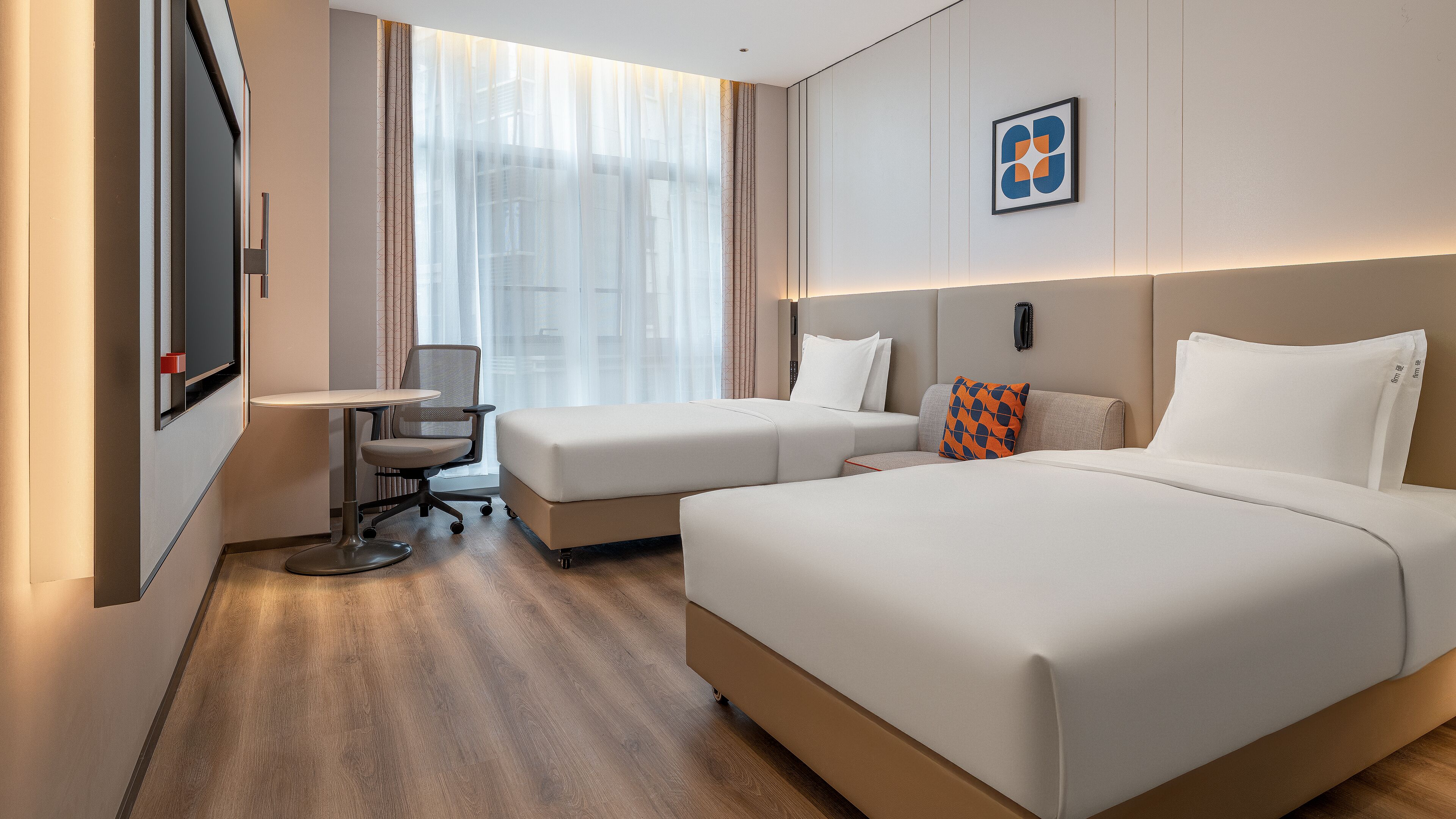 Standard Room, 2 Double Beds | Down duvets, desk, blackout curtains, soundproofing