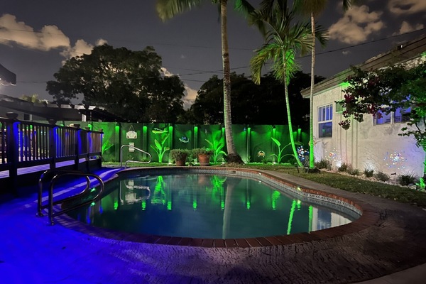 Pool at night