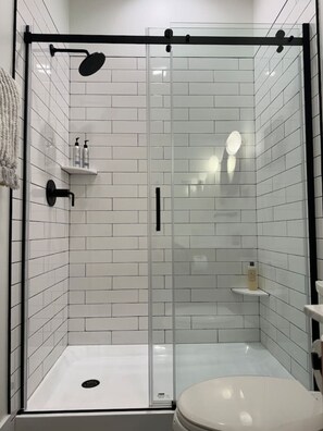 Shower, eco-friendly toiletries, hair dryer, towels - Mountain sunset view 1 mile from downtown (Asheville)