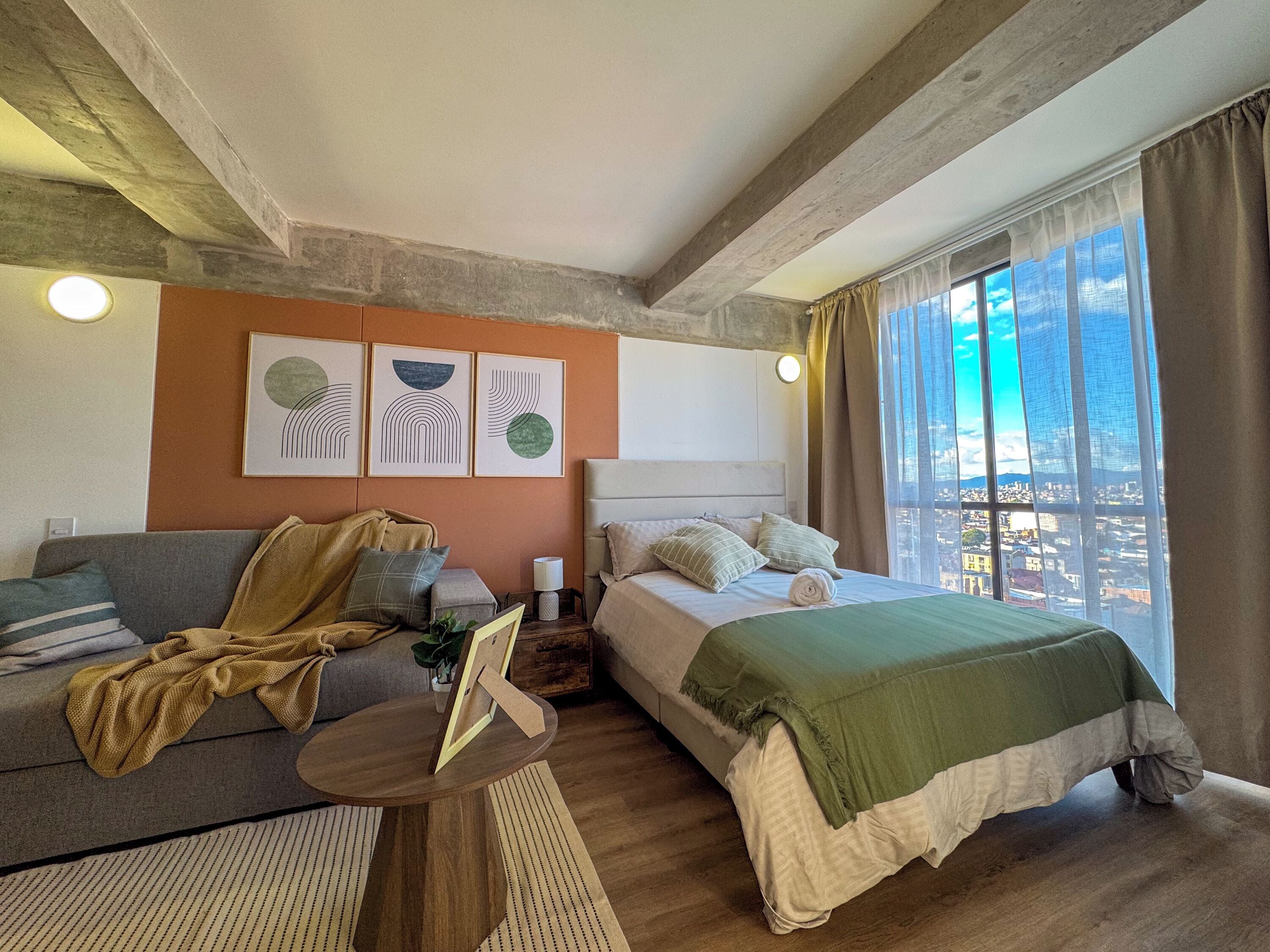 Blackout curtains, iron/ironing board, free WiFi