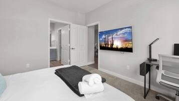 2 bedrooms, iron/ironing board, travel crib, WiFi