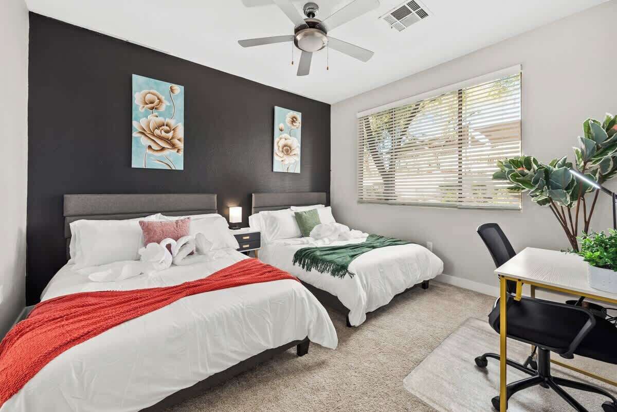 Iron/ironing board, travel crib, WiFi, bed sheets