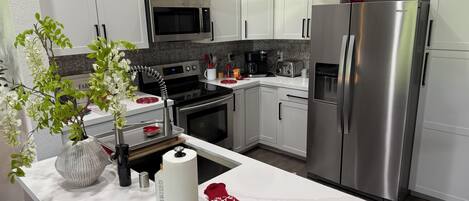 Microwave, oven, stovetop, dishwasher