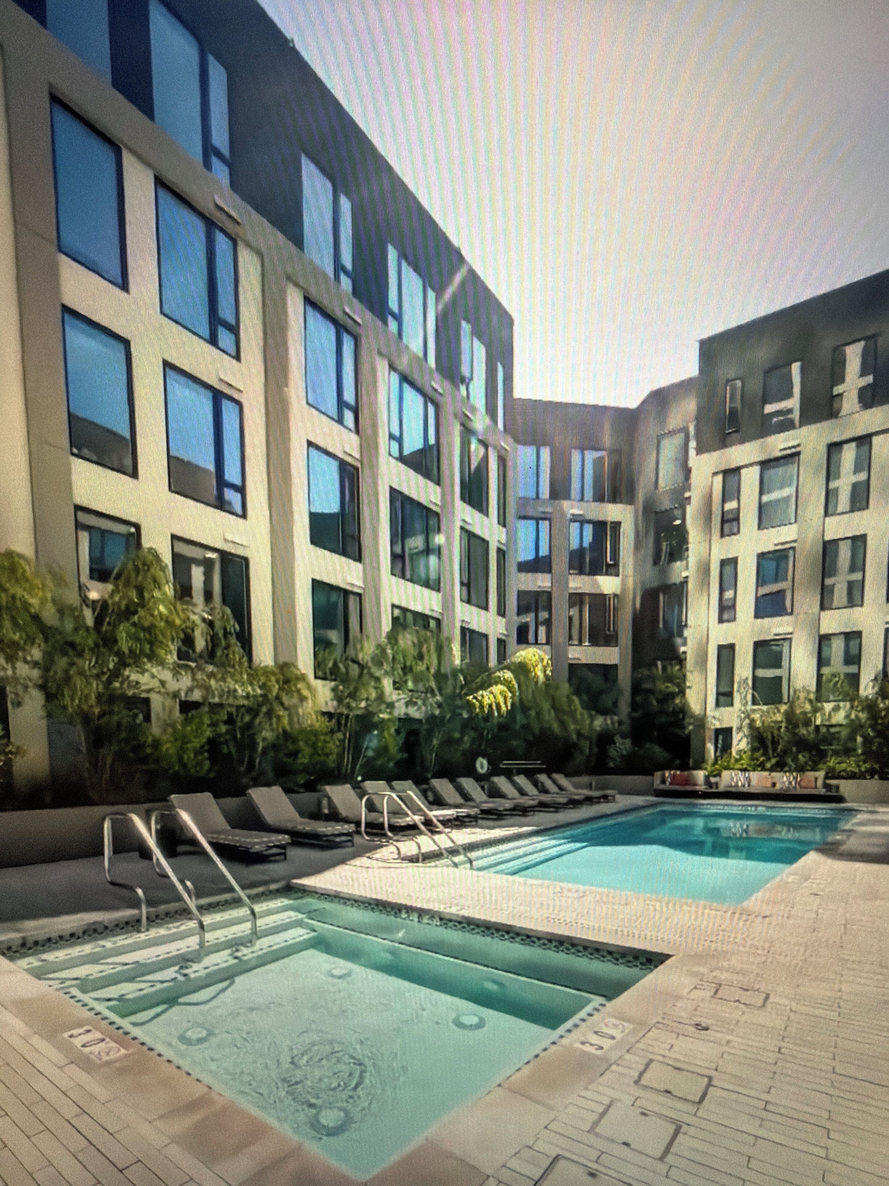 Piscina all'aperto, una piscina riscaldata