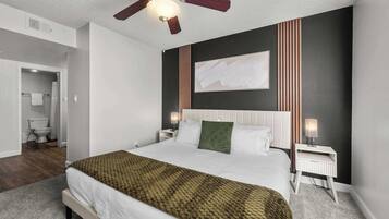 Iron/ironing board, travel crib, WiFi, bed sheets