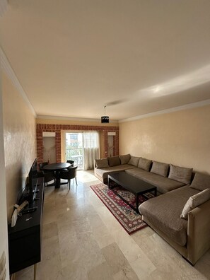Living area - 2BR AGADIR LUXURY APARTMENT MARINA AGADIR PARKING POOL (Agadir)