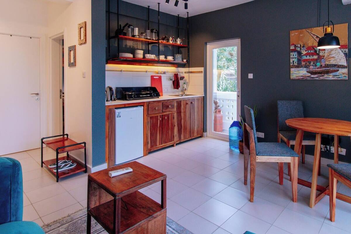 Appartement Design, 1 chambre, vue sur le jardin, rez-de-chaussée | Aire de séjour
